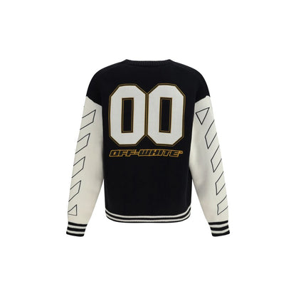 Cardigan Off-White in cotone nero