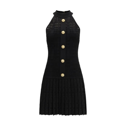 Abito da cocktail Balmain nero in viscosa