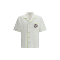 Camicia a maniche corte Casablanca in cotone bianco