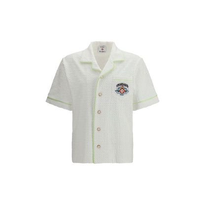 Camicia a maniche corte Casablanca in cotone bianco