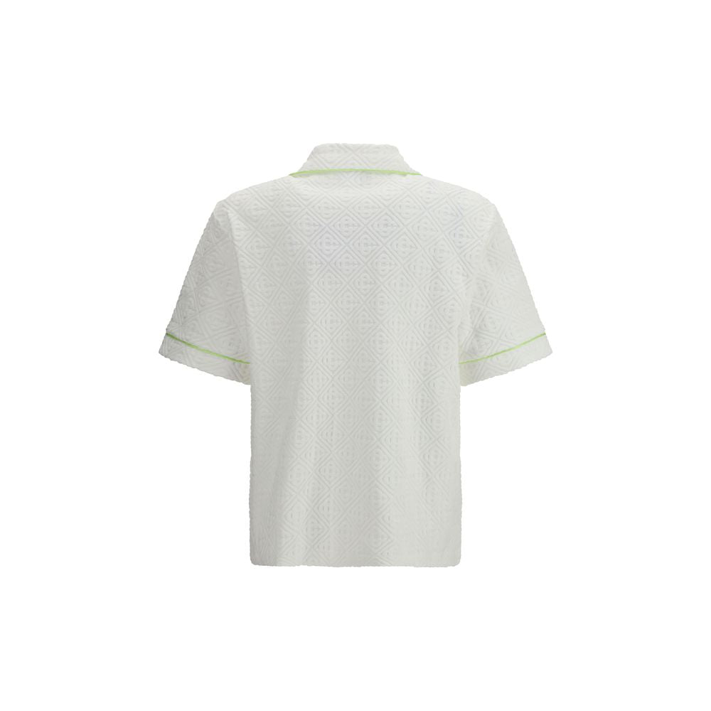 Camicia a maniche corte Casablanca in cotone bianco
