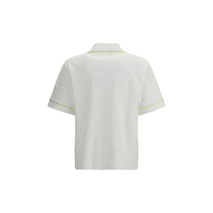 Camicia a maniche corte Casablanca in cotone bianco