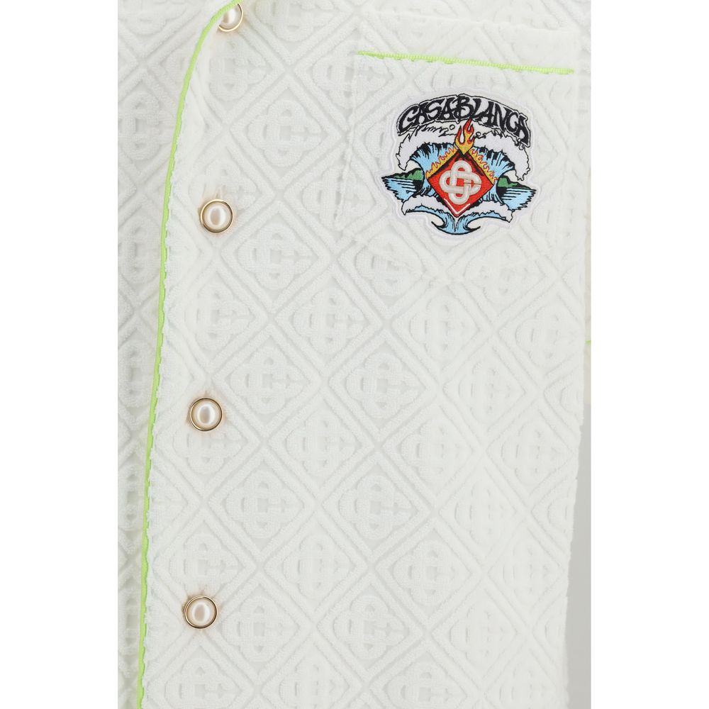 Camicia a maniche corte Casablanca in cotone bianco