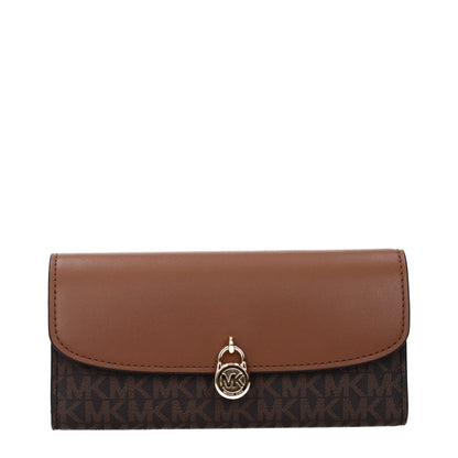 Portafoglio Michael Kors in Tessuto Marrone