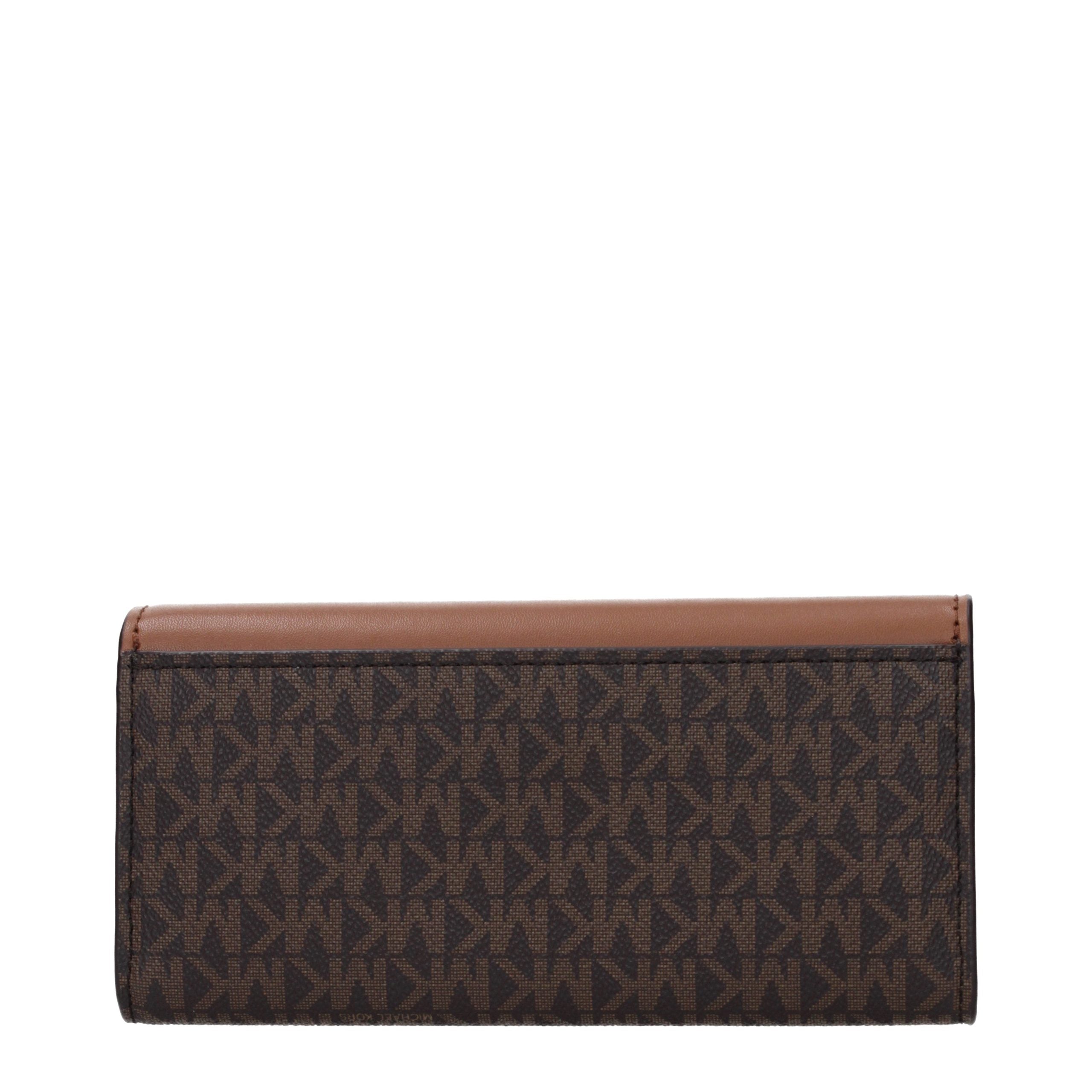 Portefeuille en tissu marron Michael Kors