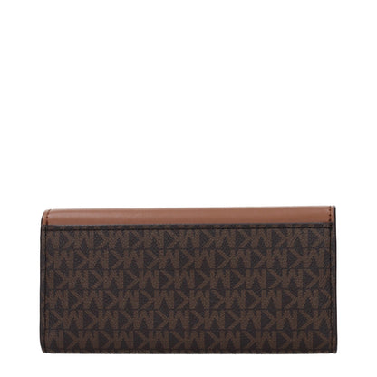 Portafoglio Michael Kors in Tessuto Marrone