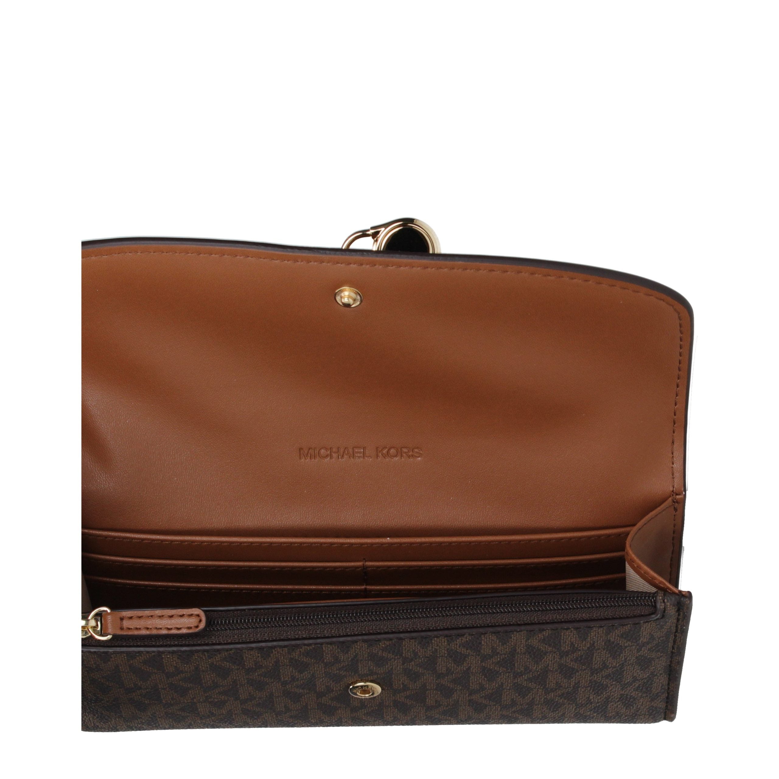 Portefeuille en tissu marron Michael Kors