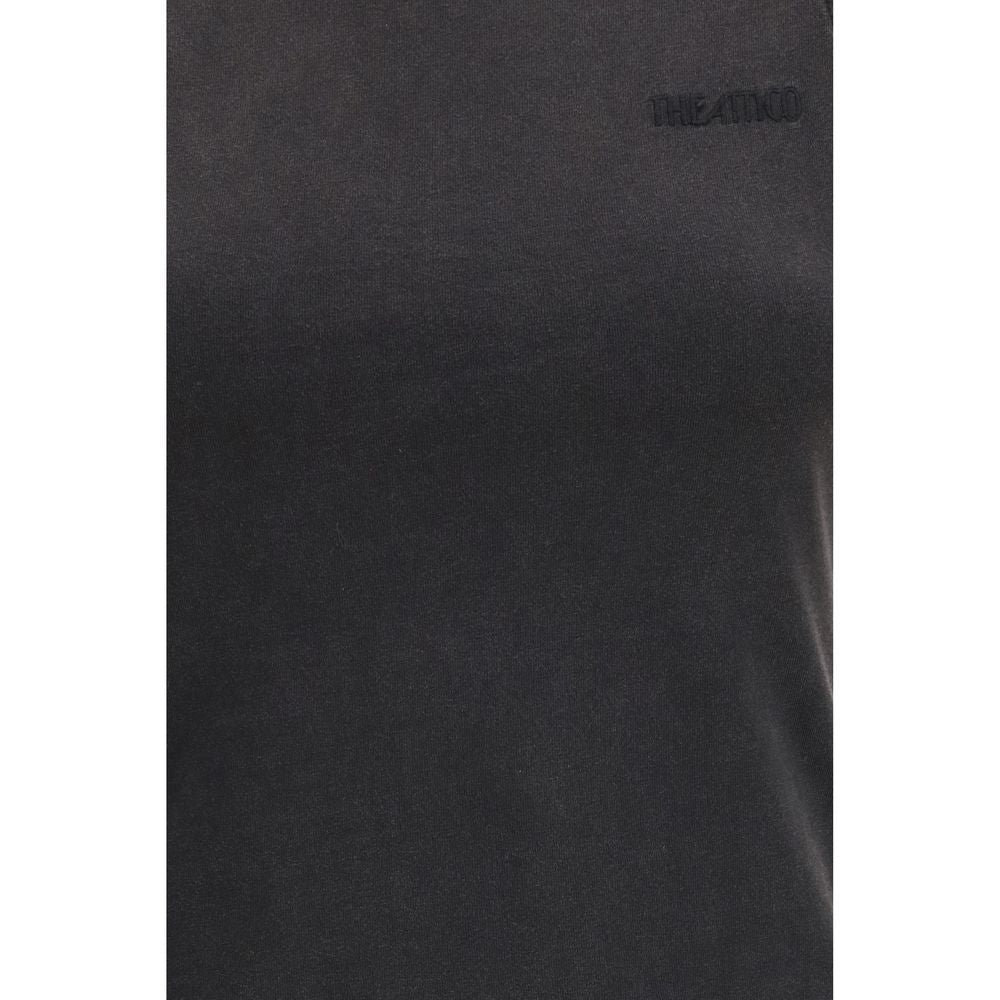 T-shirt sans manches en coton noir The Attico