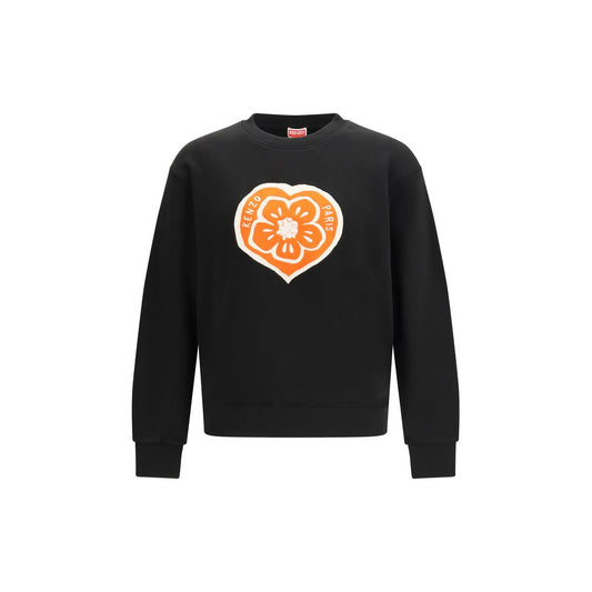 Felpa nera in cotone Kenzo