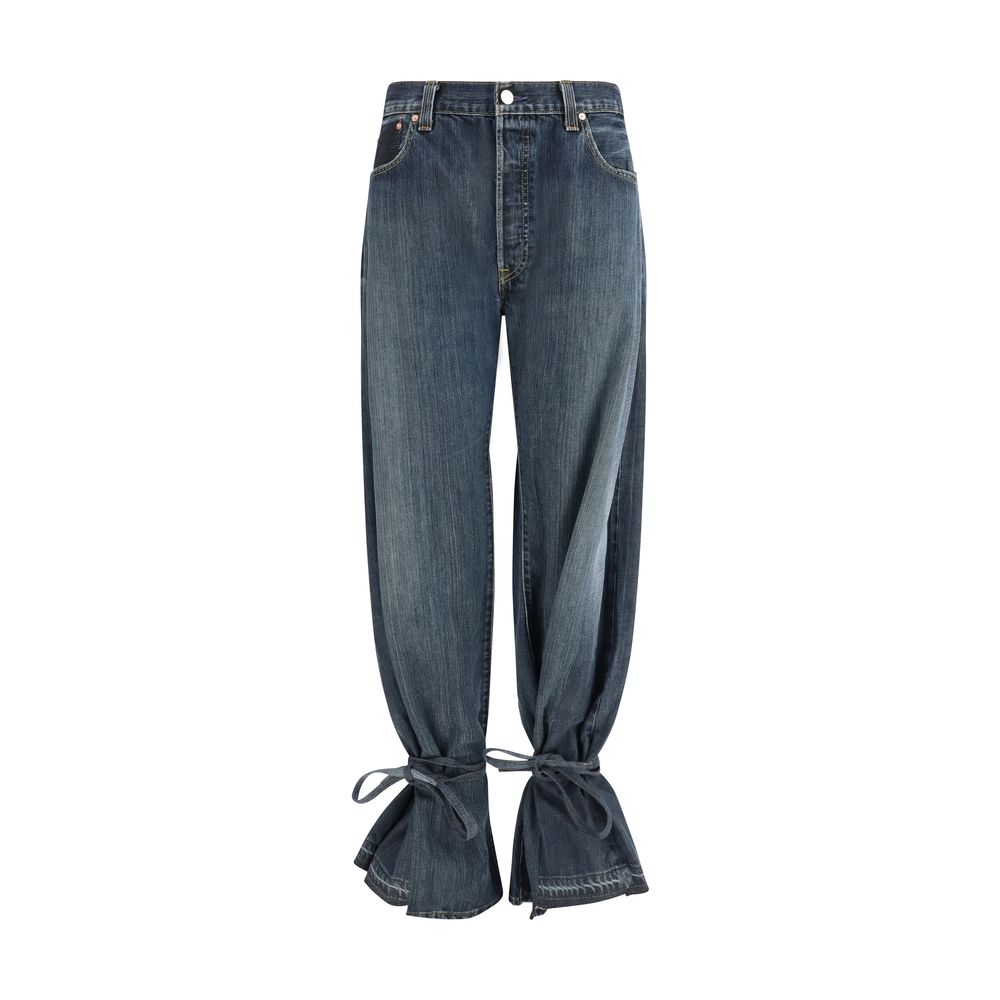 E.L.V. DENIM Jean droit en coton gris