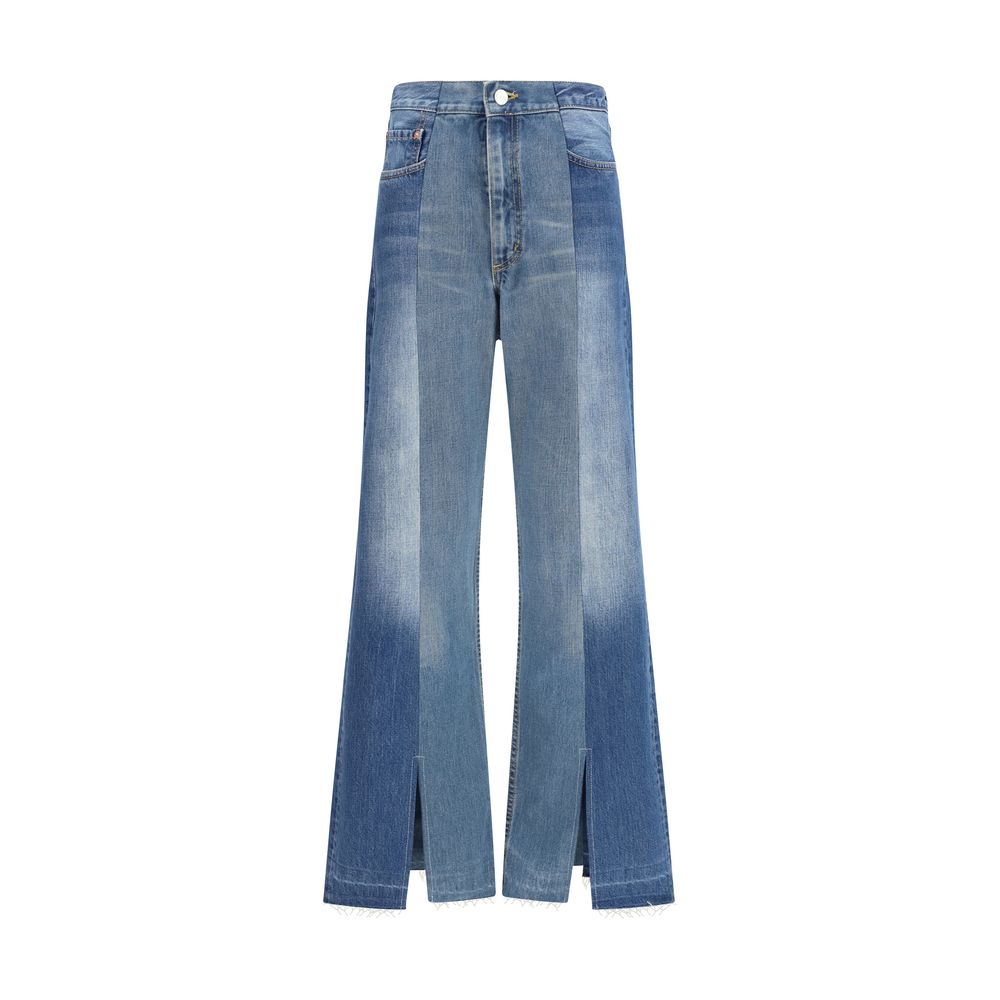 Jean évasé E.L.V. DENIM en coton bleu