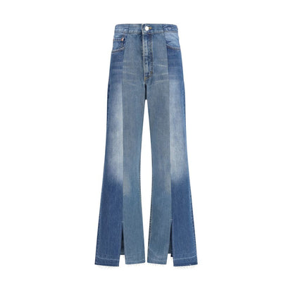 Jeans svasati E.L.V. DENIM blu in cotone