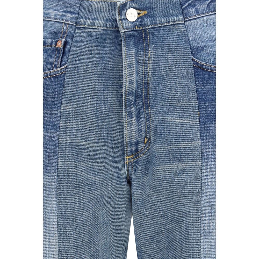 Jean évasé E.L.V. DENIM en coton bleu