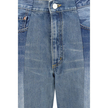Jeans svasati E.L.V. DENIM blu in cotone