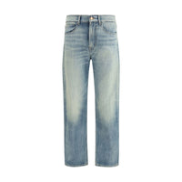 Jeans 7FOR in cotone blu a vestibilità comoda