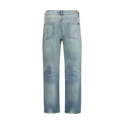 Jeans 7FOR in cotone blu a vestibilità comoda