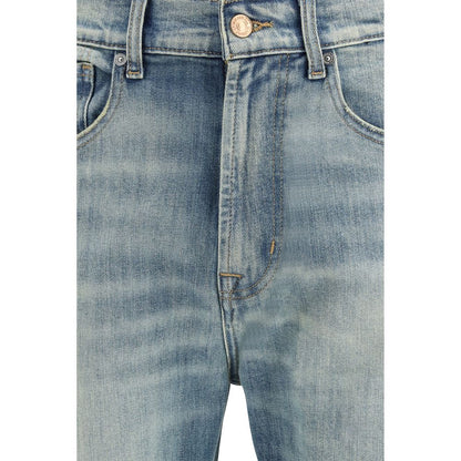 Jeans 7FOR in cotone blu a vestibilità comoda