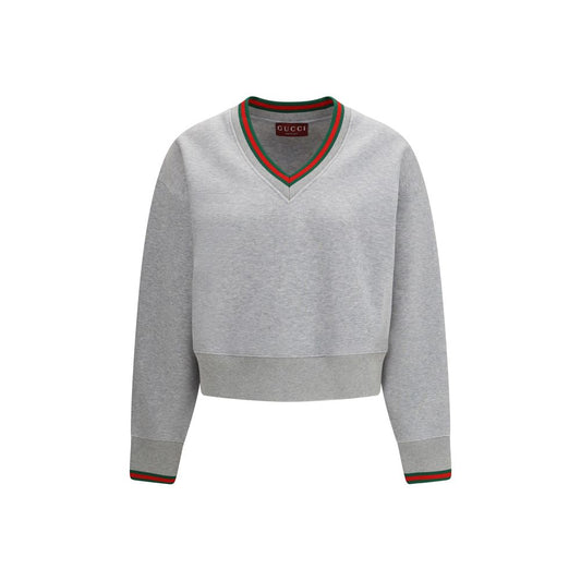 Felpa in cotone grigia Gucci