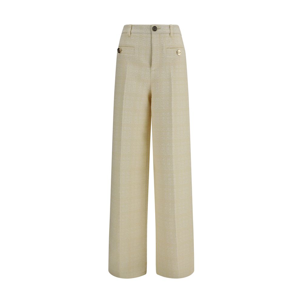 Pantaloni Casual Gucci Beige in Cotone