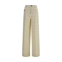 Pantaloni Casual Gucci Beige in Cotone