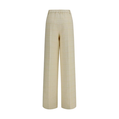 Pantaloni Casual Gucci Beige in Cotone