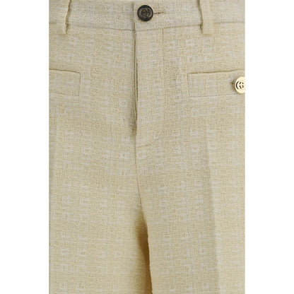 Pantaloni Casual Gucci Beige in Cotone