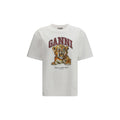T-shirt Ganni in cotone bianco