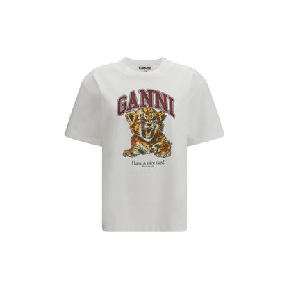 T-shirt Ganni en coton blanc