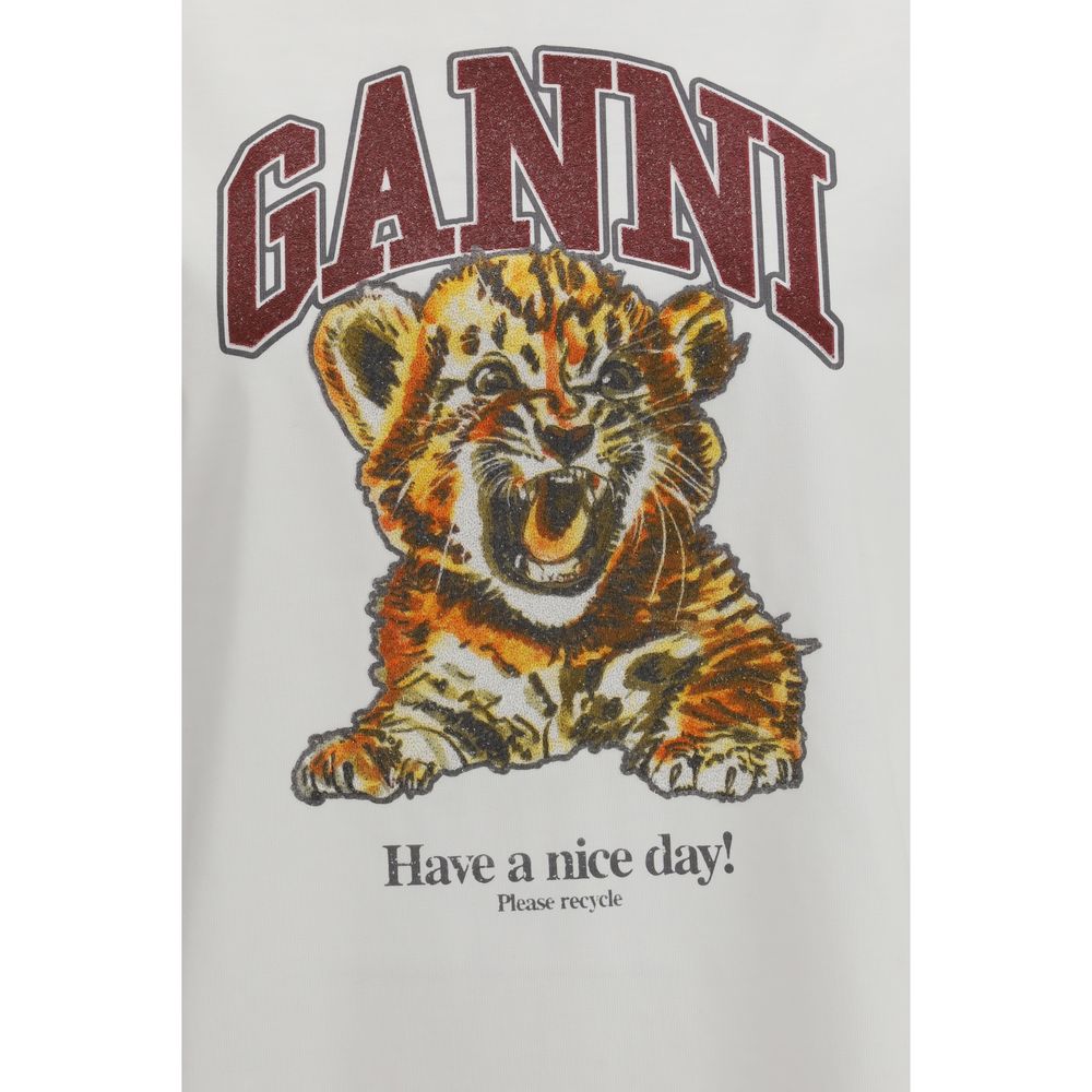 T-shirt Ganni in cotone bianco