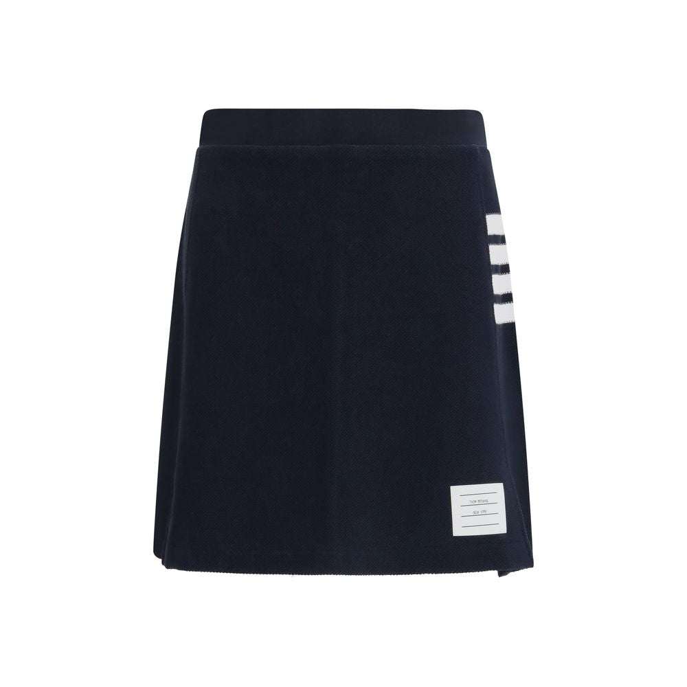 Minigonna in cotone blu Thom Browne