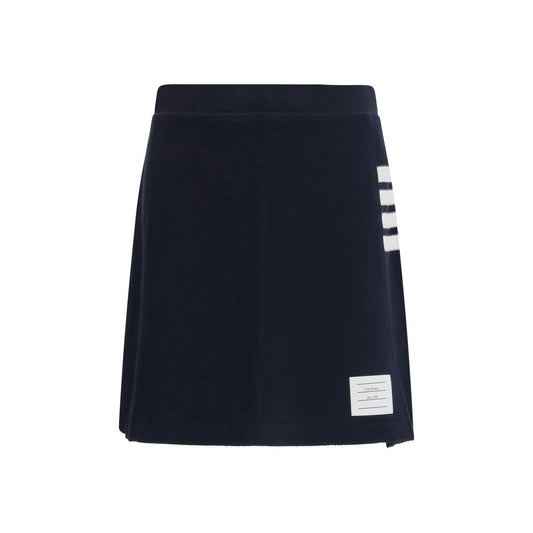 Minigonna in cotone blu Thom Browne