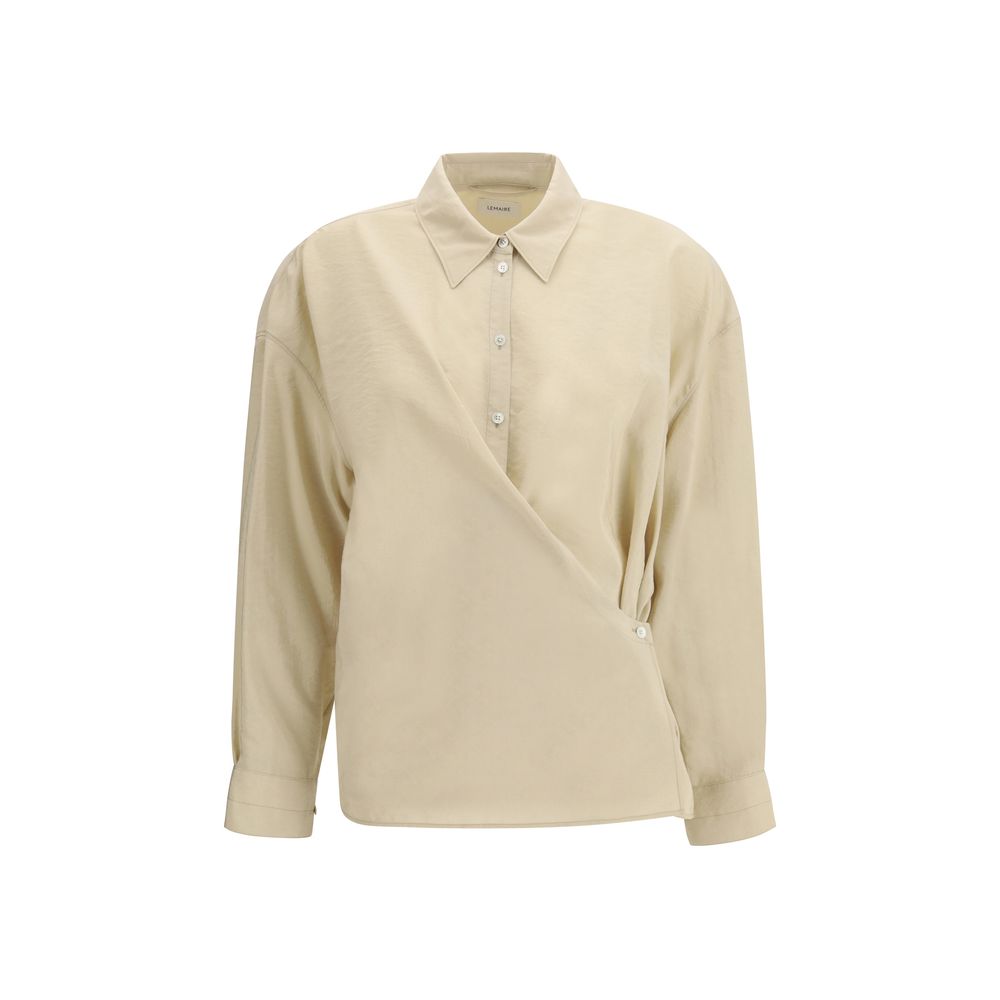Chemise en soie beige Lemaire