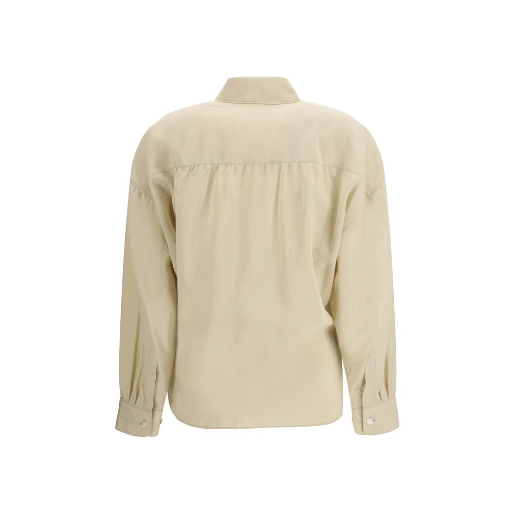 Chemise en soie beige Lemaire