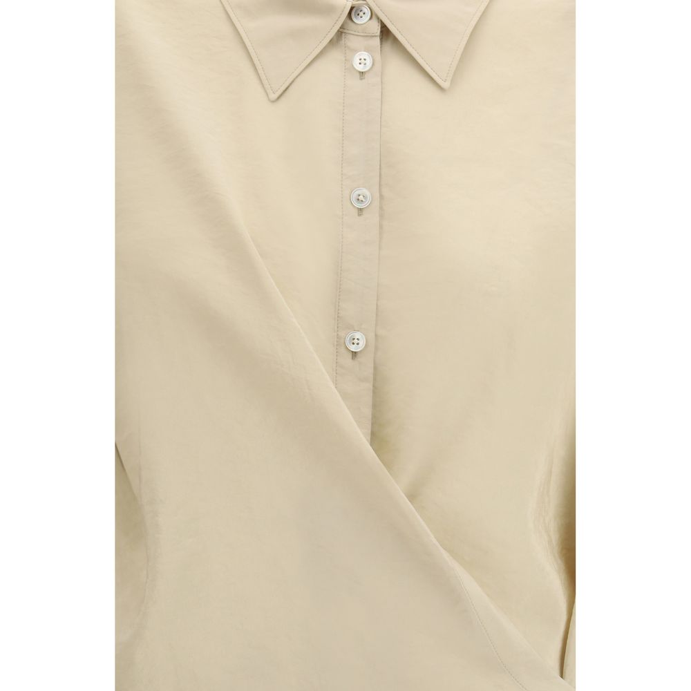 Chemise en soie beige Lemaire