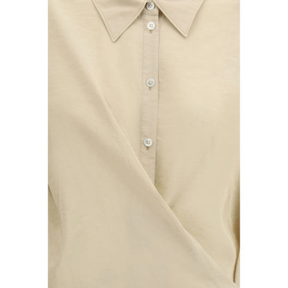 Chemise en soie beige Lemaire