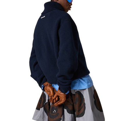 Miu Miu Dolcevita in cashmere blu