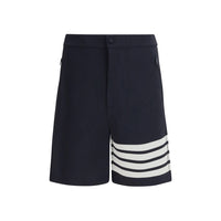 Shorts Bermuda Thom Browne blu in viscosa