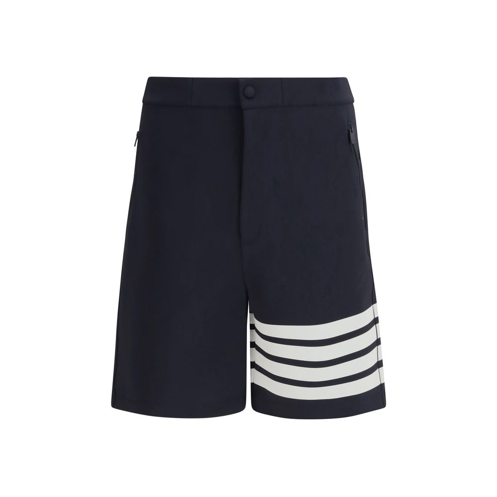 Shorts Bermuda bleu en viscose Thom Browne