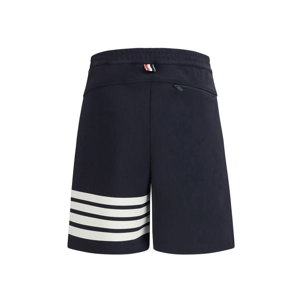 Shorts Bermuda bleu en viscose Thom Browne