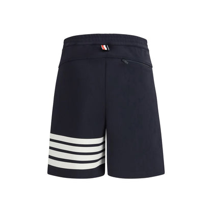 Shorts Bermuda Thom Browne blu in viscosa