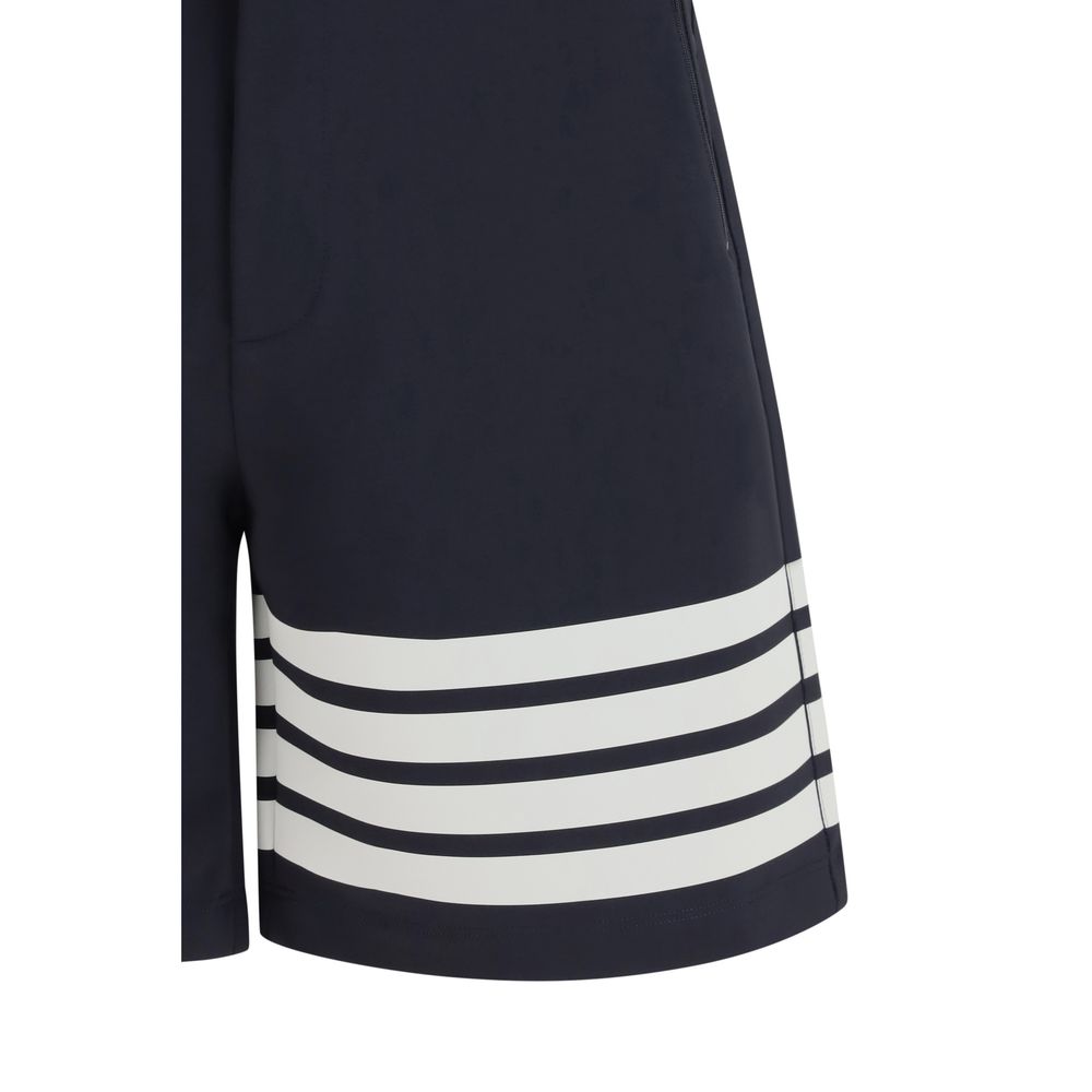 Shorts Bermuda bleu en viscose Thom Browne