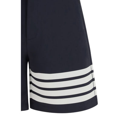 Shorts Bermuda Thom Browne blu in viscosa