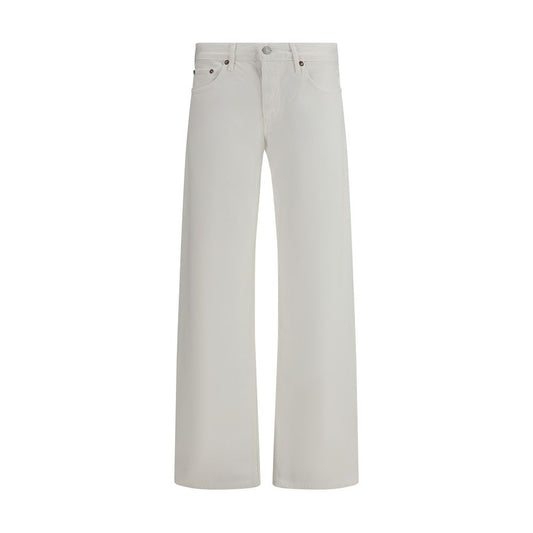 Jeans in denim di cotone bianco Agolde
