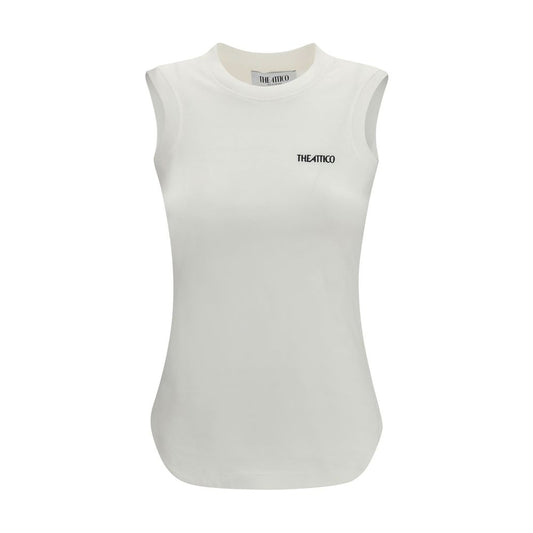 T-shirt smanicata The Attico in cotone bianco