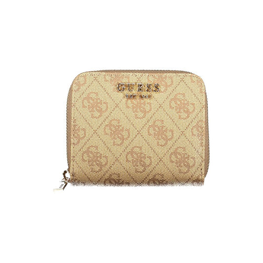 Guess Jeans Portafoglio Donna in Poliuretano Beige