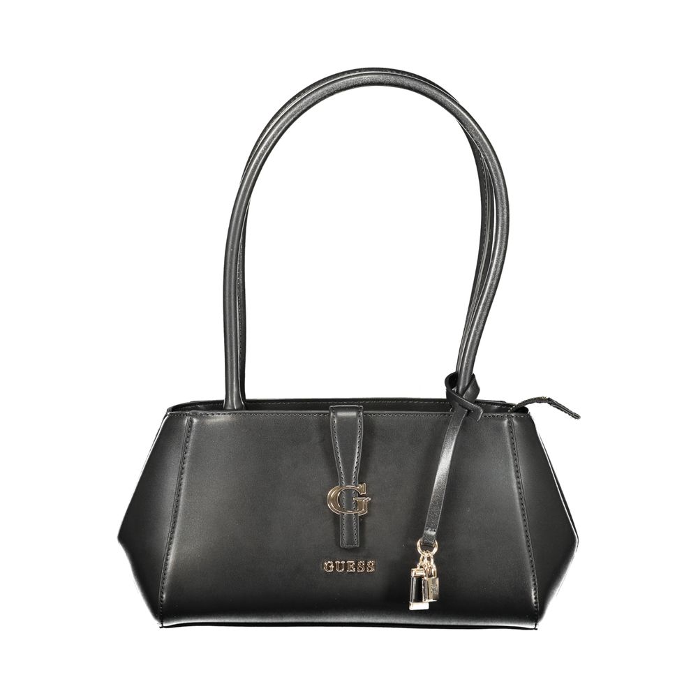 Guess Jeans Nero Poliuretano Borsa a Spalla Donna