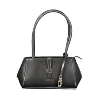 Guess Jeans Nero Poliuretano Borsa a Spalla Donna