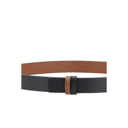 Ferragamo Black Calf Leather Bos Taurus Belt