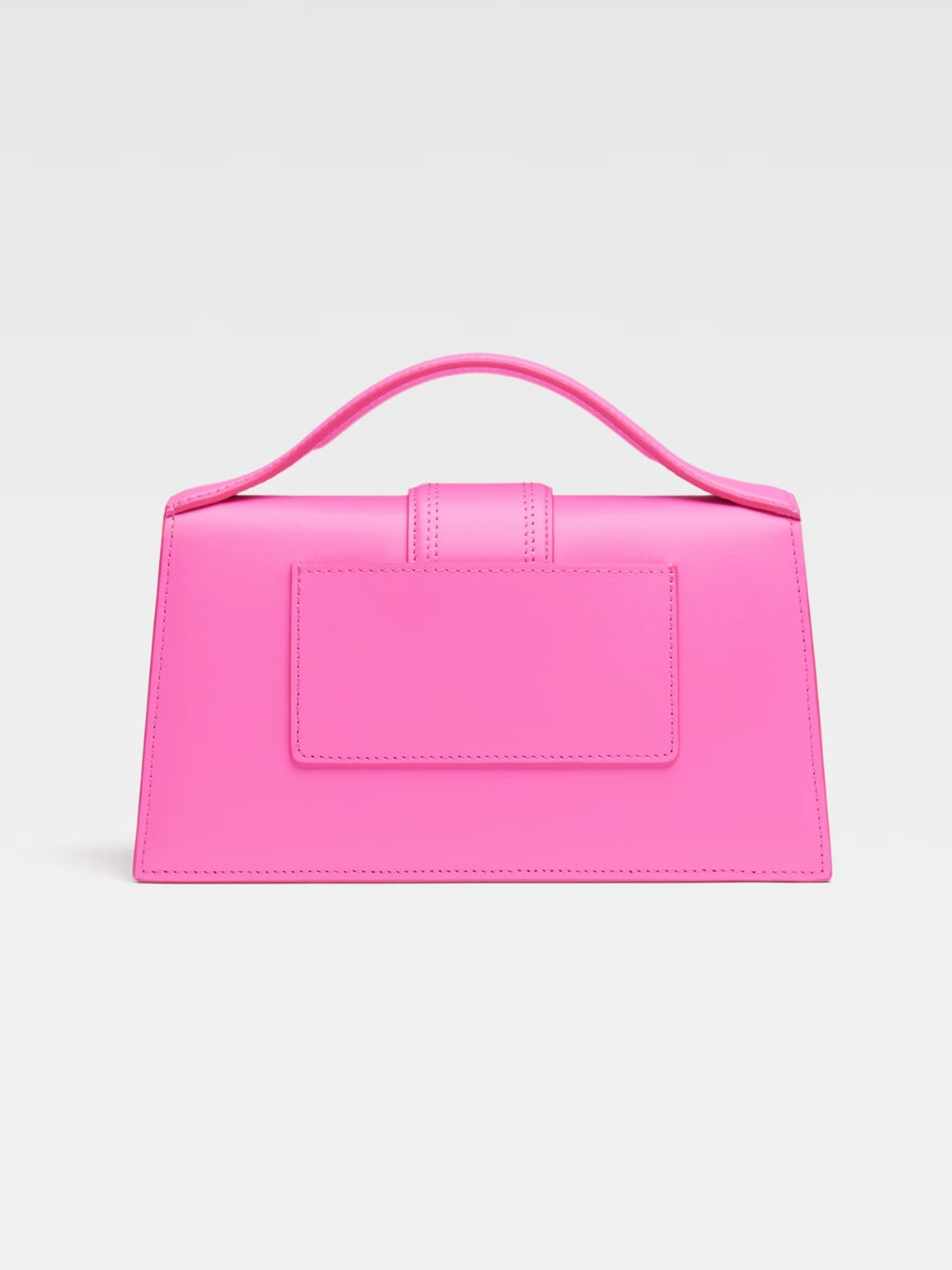 Sac à main Jacquemus Le Grand Bambino en cuir rose fluo