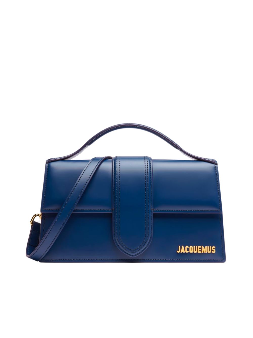 Borsa Jacquemus Le Grand Bambino in Pelle Blu Scuro
